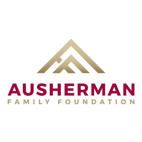 Ausherman Family Foundation logo in red and gold