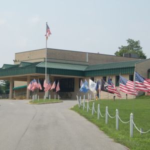 color outdoor photo of the front of the Frederick Elks lodge #684